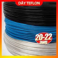 Teflon shell silver-plated electrical wire 20AWG 22AWG 24AWG (0.8 - 0.35mm2) - Price for 1 meter