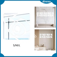 [Direrxa] Wall Decals Flower Mirror Wall Stickers for Sofa Door Living Rooms