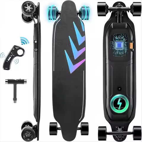 Caroma 38" Electric Skateboard with Remote Control, 1200W Brushless Motor, 28 MPH Top Speed, 300 lbs