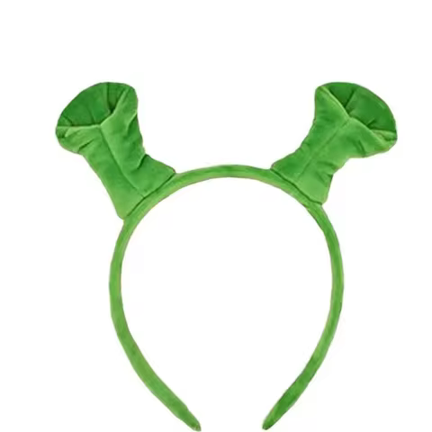 100pcs Halloween Children Adult Show Hair Hoop Shrek Hairpin Ears Headband Head Circle Party Costume
