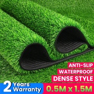 0.5-4m x 0.5-25m Artificial Grass Turf Indoor Outdoor Faux Grass Rug with Drainage HolesLawn Balcony