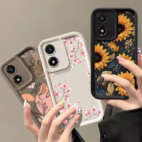 Case For Motorola Moto G22 G24 G84 G53 G14 G60 E13 E22 Edge 50 Pro 40 Neo 60 50 Fusion Shell Sunflow