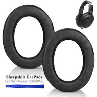Sheepskin Upgraded Earpads for Sennheiser HD 490 Pro Plus, HD490 Pro Headphones, Ear Pads Cushions w