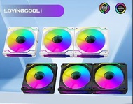 Lovingcool 聯鏡機殼無限積木拼接風扇無線ARGB千層鏡燈光12CM溫控靜音風扇