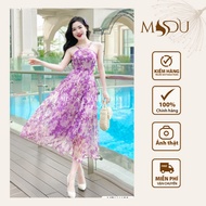 Beach Maxi Dress MDU4120 Tropical Floral Pattern Comfortable Down Shape From MDU K31-D1-3