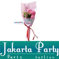 Produk Buket Bunga Pink Isi 3 Bunga / bunga sabun / Buket Bunga Barang