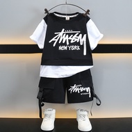 Boy Suit 2025 Boy Clothes Handsome Sportswear Overalls Children's Street Clothes Baby 3.01 q