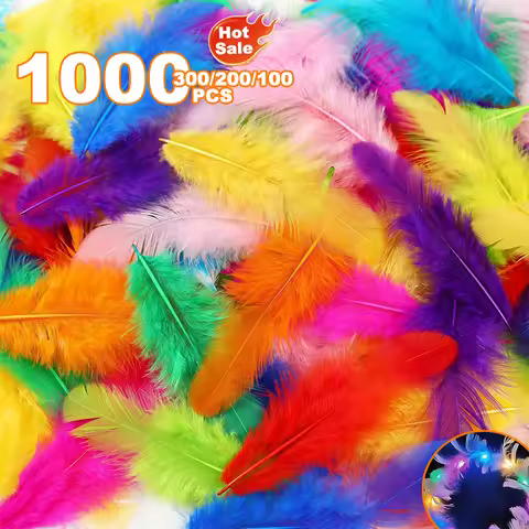 Colorful Feather Craft Feather Rainbow Color Children's Feather Handmade Wedding DIY Decoration Feat