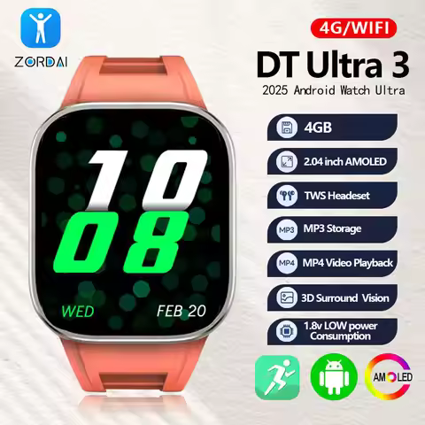 ZORDAI 2025 New DT Ultra 3 Smart Watch 32Gb Memory Local Music Bluetooth Call Compass 3D Menu 5.3 Bl
