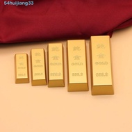 HUIJIANG Simulation Gold Brick, Solid Alloy Craft Gold Bar Ornaments, Realistic Carved Handicraft Lucky Gold Bar Office
