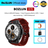 【Free Gift】BOZLUN Sports smartwatch GPS six star positioning 1.43-inch AMOLED screen 5ATM waterproof