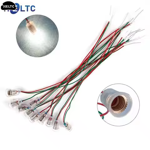 2/10PCS Length 20cm E10 E12 Lamp Holder With Wire Small Lampholder E10 E12 Base Teaching Instrument