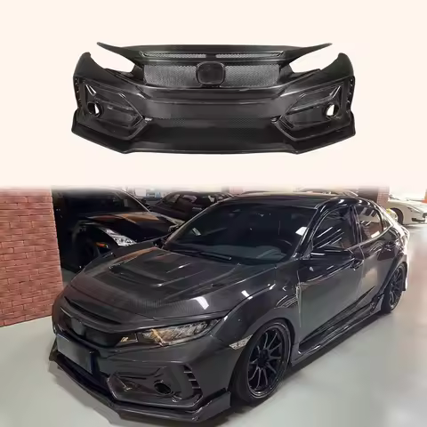 For Honda Civic Type R FK8 2017-21 Carbon OE Front Bumper With Grille Body Kits( Ocean freight is fa