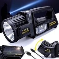 Rechargeable Spotlight, LED Handheld 3,000,000L Solar Spot Light | 6 Modes, 3 Colored Lenses, Solar 