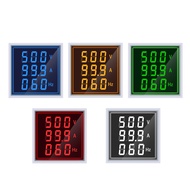 Mini Digital Voltmeter Ammeter 22mm Square AC 50-500V 0-100A 99Hz Amp Volt Hertz Voltage Tester Mete