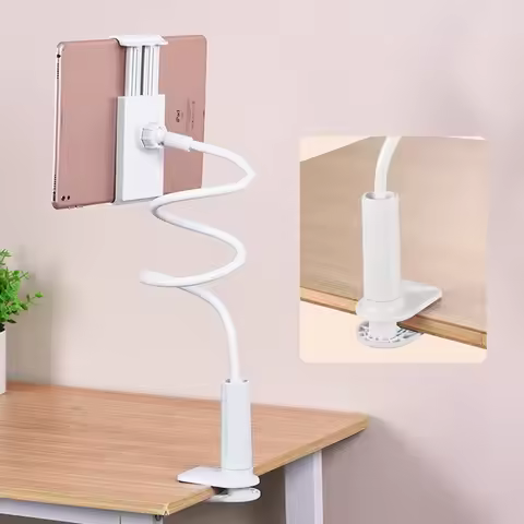 Bedside Table Tablet Stand Adjustable Long Arm Clamp Tablet Lazy Stand Suitable for IPad Samsung Xia
