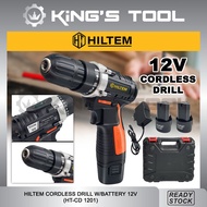 HILTEM CORDLESS DRILL W/BATTERY 12V (HT-CD1201)/ RECHARGEABLE BATTERY DRILL/ ELECTRIC DRILL/ MESIN G