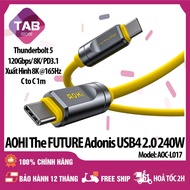 Aohi THE FUTURE C to C Adonis USB4 2.0 240w 120Gbps PD3.1/ Thunderbolt 5 Cable - (AOC - L017)