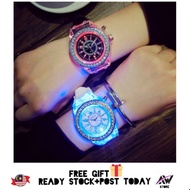 READY STOCK💖AWGRIMO ALCOTT NIGHT WOMEN'S WATCH WITH LED LIGHTS JAM TANGAN WANITA