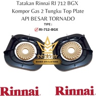 [2SET] TATAKAN Rinnai RI 712 BGX Kompor Gas 2 Tungku Top Plate - API