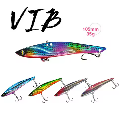 VIB Fishing Lures 105mm 35g 72mm 23g Long Casting Hard Bait Sinking Artificial Vibration Bait For Ba