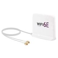Portable 2.4G/5G/6G WiFi 6E Antenna with Cable Indoor Wireless Antenna with Magnetic Bottom for Netw