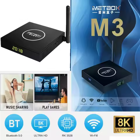 [Genuine]imetbox m3 tv box 2024 32gb with vioce control wifi 6 8k HD smart tv box hot in korea singa