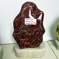 Stone, stone pillar, red stone plant 31cm tall, weighs 9 kg, PROSPERITY FOR EARTH AND FIRE