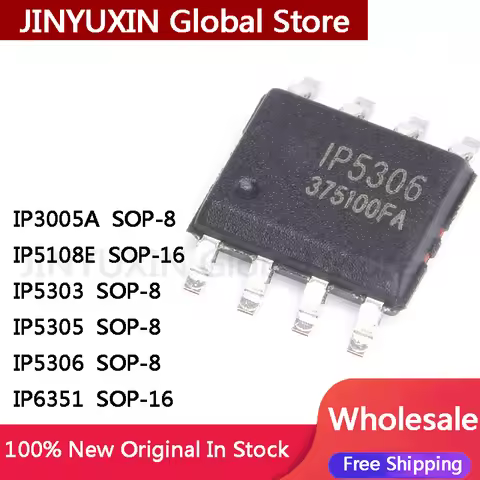 20Pcs IP3005A IP5303 IP5305 IP5306 SOP-8 IP5108E IP5108 IP6351 IP6505 IP6505T SOP-16 original IC Chi