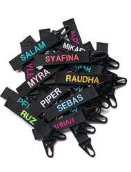 [SG Seller] T92 Name Customize Embroidery Bag Tag, Present Graduation Gift farewell birthday School 