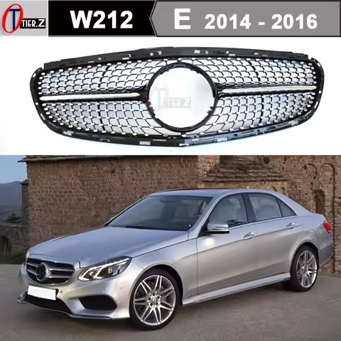 W212 Grill Diamond Grille for Mercedes E Class 4-Door Sedan & 5-Door Esatate (S212) (Facelifted) 201