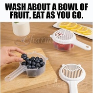 ❉ Blueberry Fruit Washing Cleaning Box cartoon bear Blueberry Drainer Party Fruit Serving Basket Blu