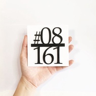 12cm x 12cm - PLTNNB - HDB Unit Number, Condo Unit Number, Address Sign, Door sign, Gate sign, Wall 