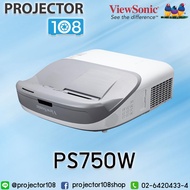 ViewSonic PS750W Ultra Short Throw 3,500 Lumens WXGA Education Projector ; A total solution for interactive projection, 0.23 ultra-short throw ratio, 0-point touch collaboration and dual pen touch simultaneously, myViewBoard™ digital whiteboard software
