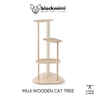 BlackMimi LIMOLIMO Premium Grade Wooden Cat Tree - Simple Elegant Solid Wooden Cat Tree