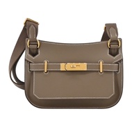 ［全新］Hermes 愛馬仕 Jypsiere mini Swift 牛皮斜背包(18大象灰/W刻/金釦)