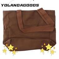 YOLA Canvas Shoulder Bag, Square Shape Canvas Student Book Bag, Large Capacity Student Bag