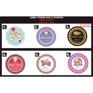 Cookie label cake stamp/ cake sticker/ jar label/ CUP sticker/ cookie sticker/