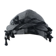 Men Braid Hat Turban Durag Wave Cap Halo Lined Hat for Men Women Head Wraps Cap with Tassel Elastic
