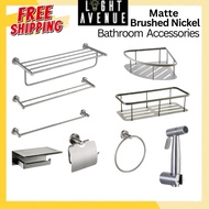 VITA collection Matte Brushed Nickel Colour Stainless Steel Bathroom Accessories for toilet - bathro