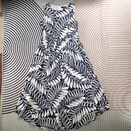 Forwarding A Navy Blue And White Dress 34-29-F Front Length 42 After 50