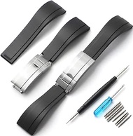 20mm 21mm 22mm Rubber Watch Band For Rolex Daytona,Submariner,Yacht-Master,GMT-Master,Sea Dweller,Ai