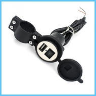 Motorcycle Universal USB Charger Power Supply Adapter Port Socket 12V Waterproof Switch USB