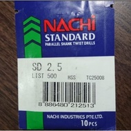 Drill.hss nachi 2.5mm drill bit.not guhring.osg