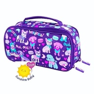 Smiggle Pencil Case Doggie Purple Double Zipper Original - Smiggle Pencil Case