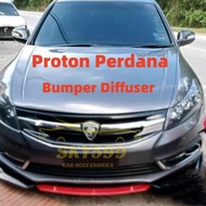 Proton Perdana 2013-2024 Front Bumper Diffuser Lip Wrap Angle Splitters Color Black Carbon