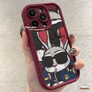 Compatible For IPhone 11 15 14 13 12 Pro Max X XR Xs Max 8 7 6s Plus SE 2020 Sunglasses Rabbit Police New Angel Eyes Phone Case Soft Cover