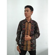 KEMEJA Iksan Long Sleeve Batik Men's Shirt Top
