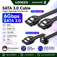 UGREEN 0.5 Meter SATA Cable 3.0 to Hard Disk Drive SSD HDD Sata 3 Straight Right-angle Cable