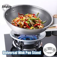 EDI Cast Iron Wok Ring Portable Wok Rest Universal Gas Stove Wok Stand for Energy Saving Cooking Heat Resistant Non-slip Wok Ring Support Rack for Southeast Asian Kitchens